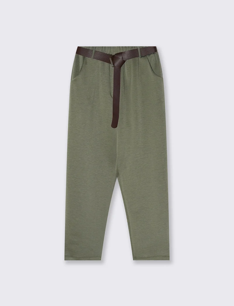 Pantalone in maglia con cintura elegante - Ve.milit.