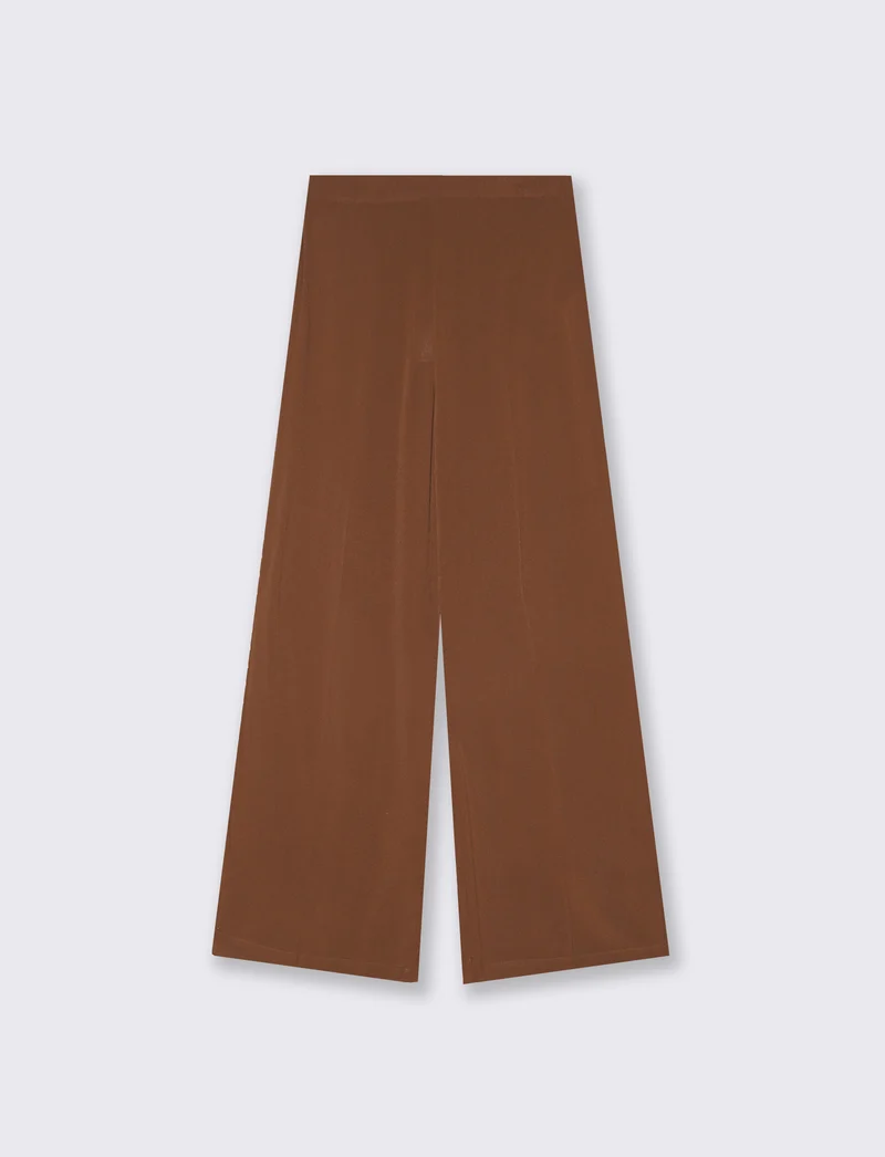 Pantalone con Elastico Dietro - Marrone tabacco