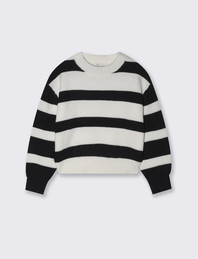 Maglione morbido in polyviscosa per bambina - Nero