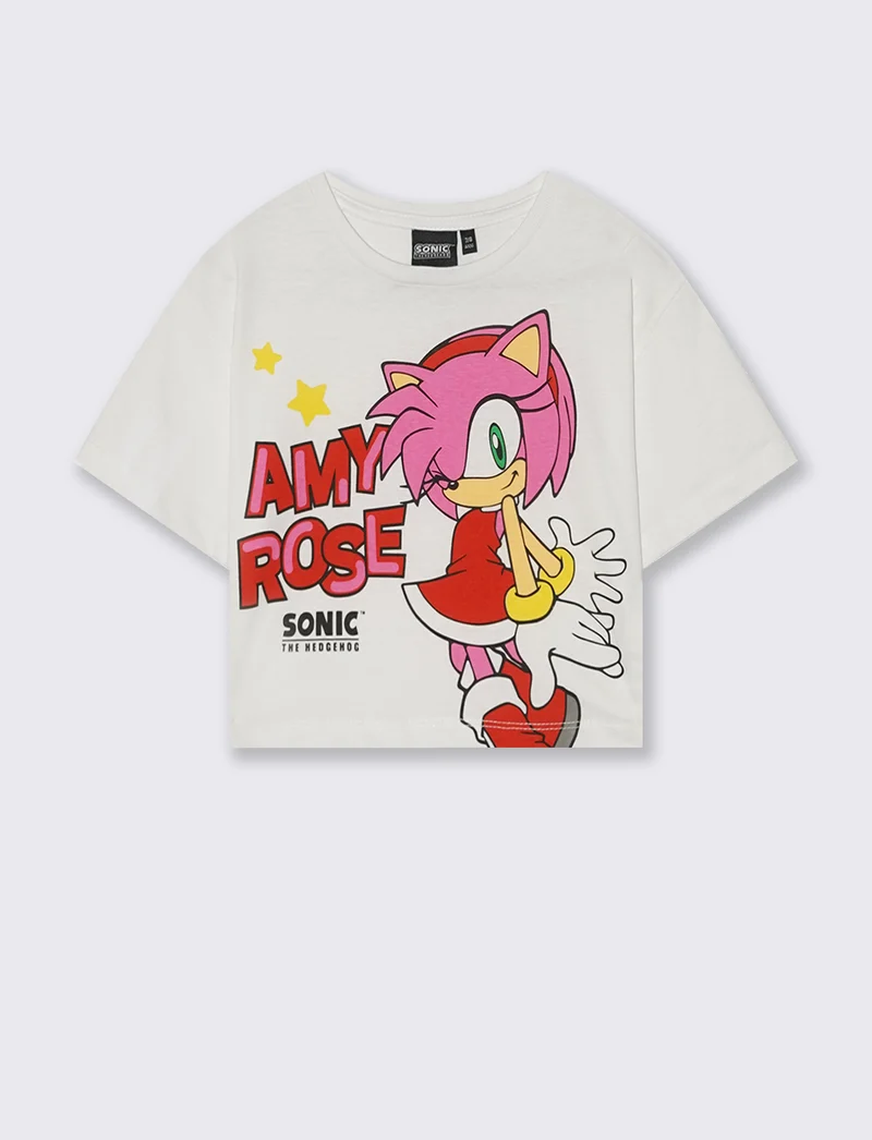 T-shirt Amy Rose in cotone versatile - Bianco