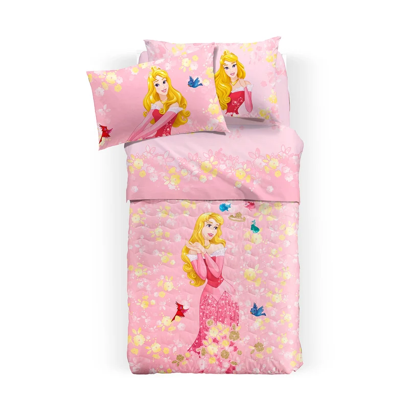 Copriletto Primaverile princess aurora in Cotone 80 gr/mq
