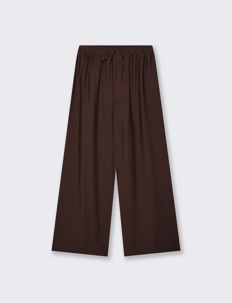 Pantaloni morbidi con elastico per lei - Moro