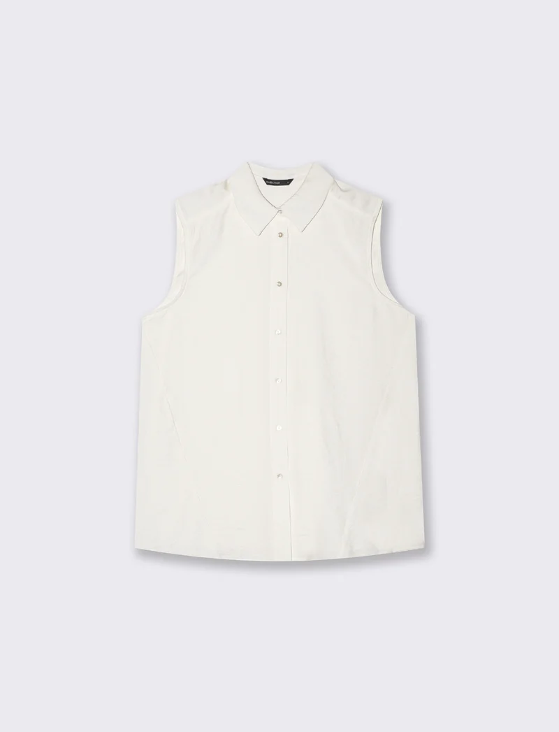 Camicia Giromanica con Stampa - Avorio
