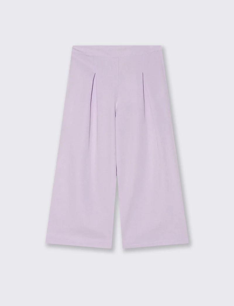Pantalone gamba ampia per bambina elegante - Viola glicine