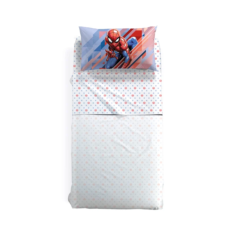 Completo Lenzuola spiderman flash in Cotone