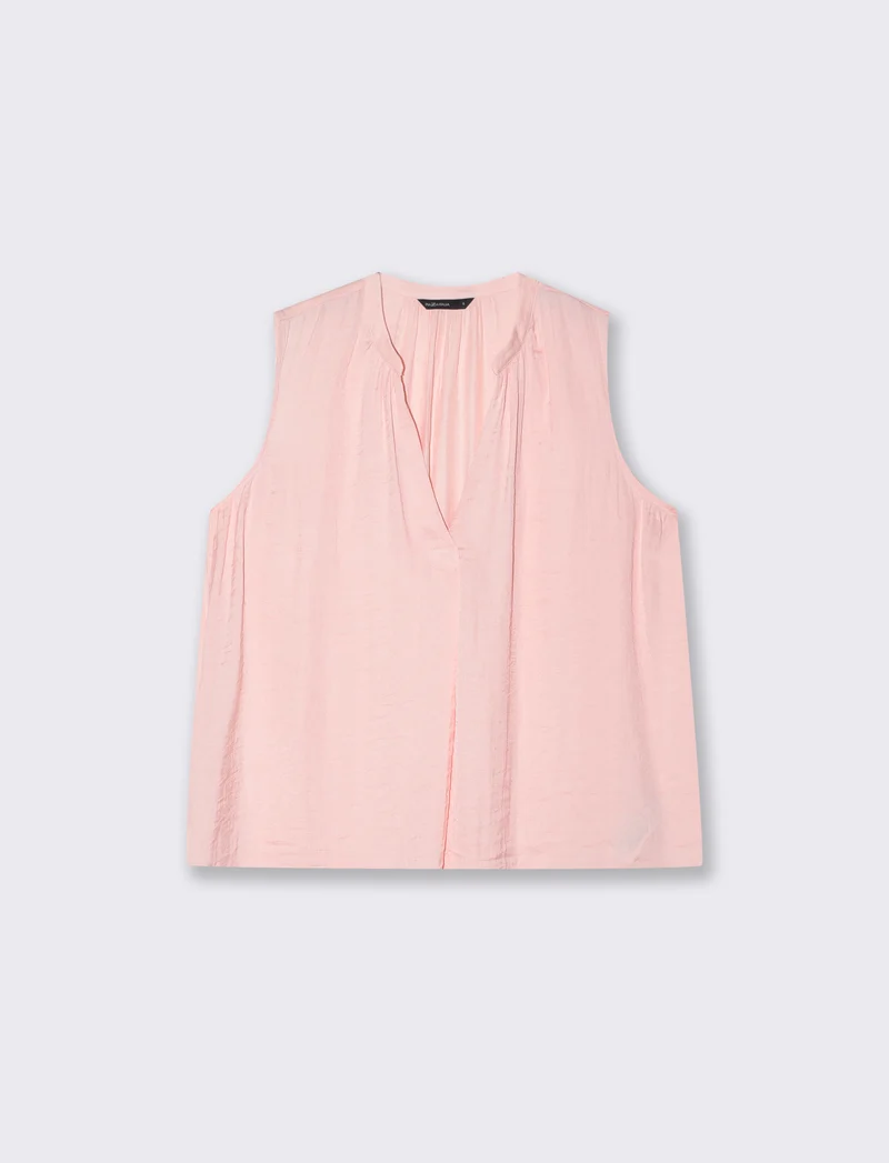 Casacca Giromanica con Scollo a V - Rosa polvere