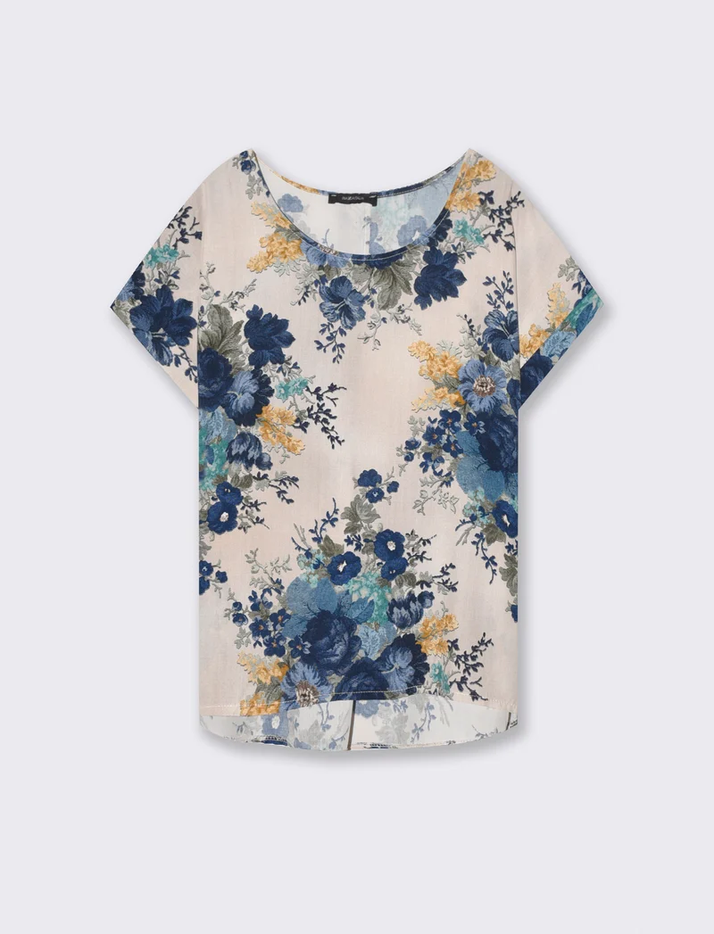Maglia Fantasia con Manica T - Blu