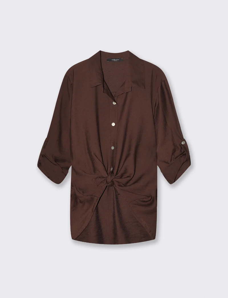 Camicia morbida a tre quarti - Moro