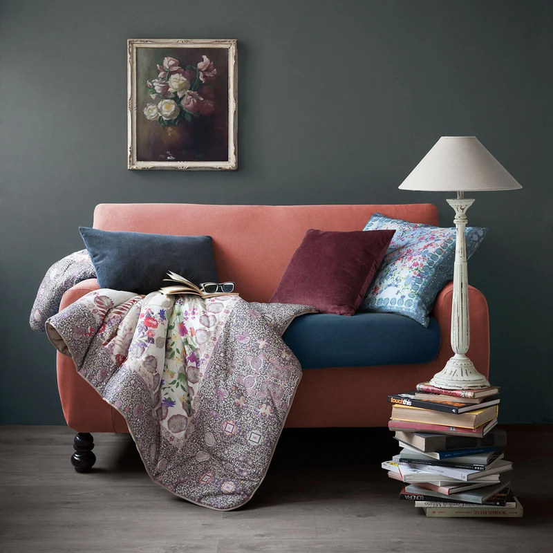 Copricuscino melange in Cotone