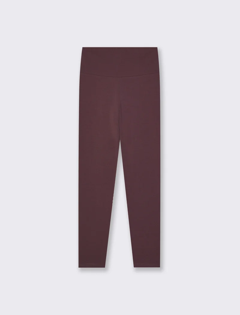 Leggings basico a vita alta skinny - Rosso amarena
