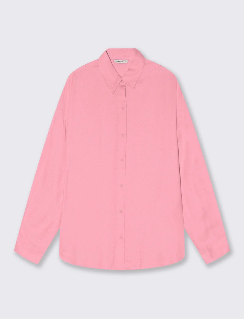 Camicia Lunga con Carre' sul Retro - Rosa big bubble