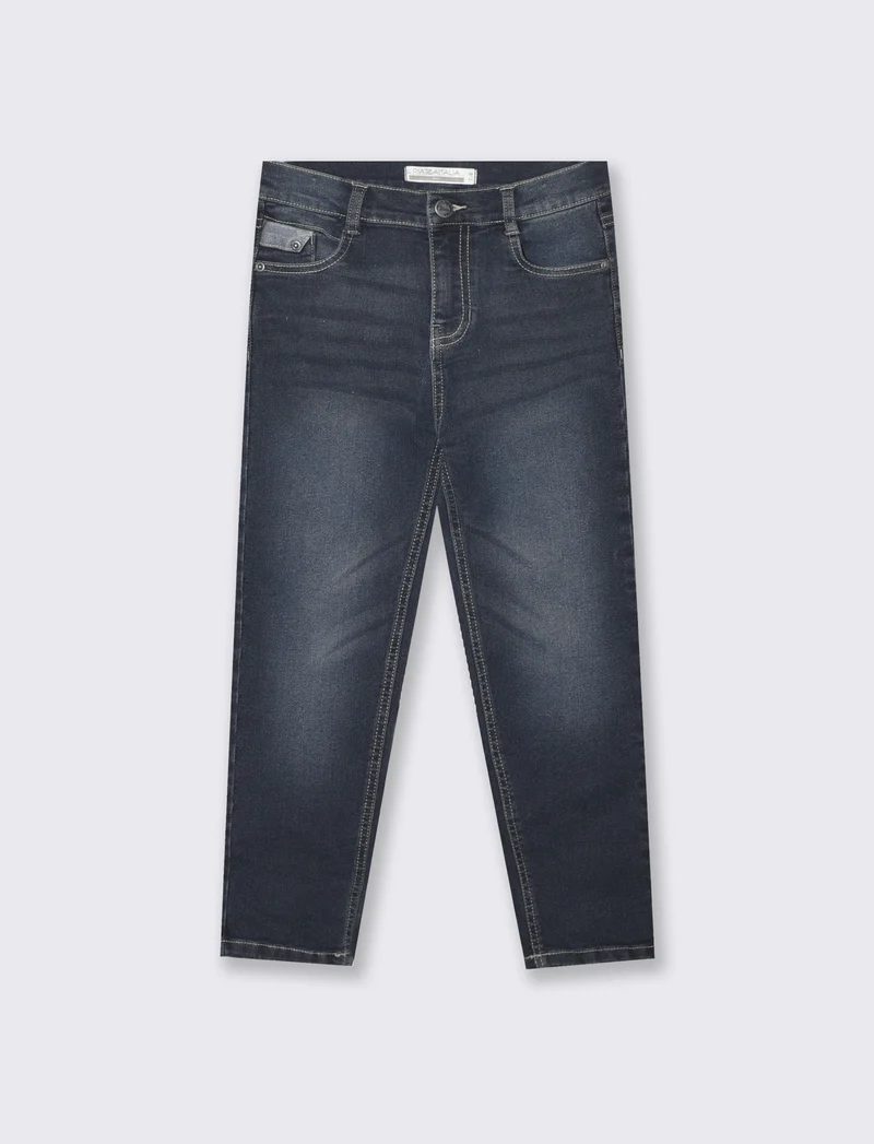 Jeans regular fit in cotone versatili - DENIM SCURO