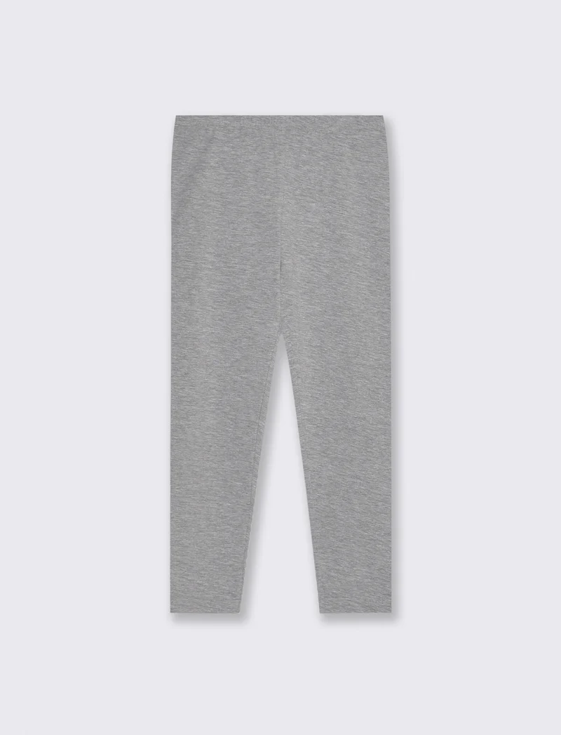 Leggings basico elasticizzato per bambina - Grigio chiaro mel.