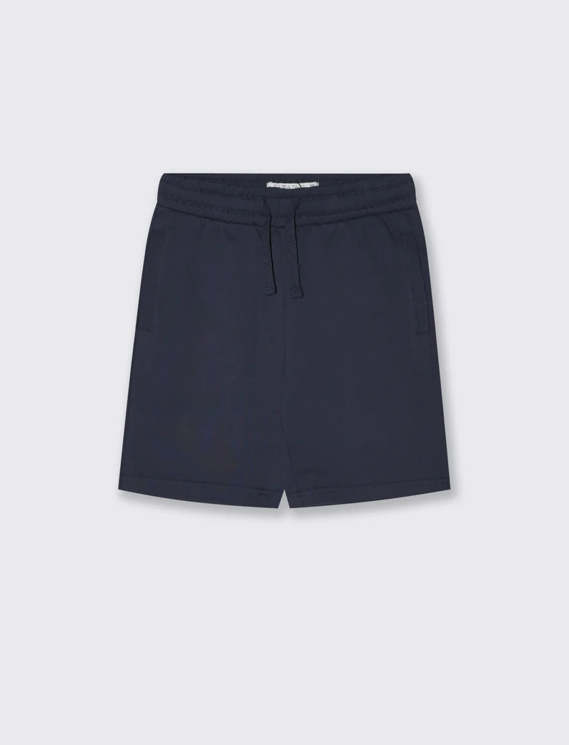 Bermuda in felpa 100% cotone per tutti - Blu