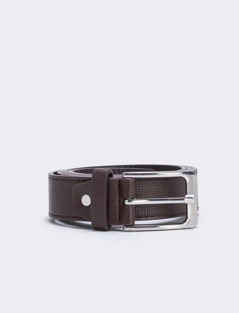 Cintura uomo fusto rigato elegante - Moro