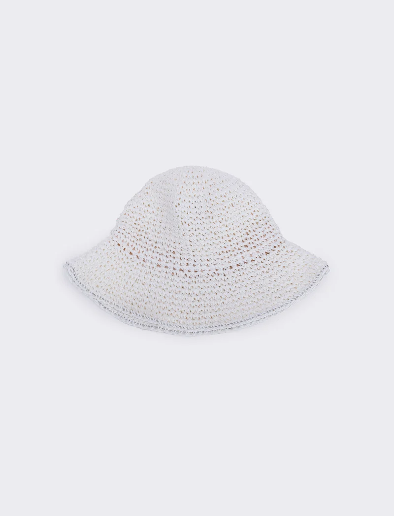 Cappello Pescatore in Paglia - Bianco