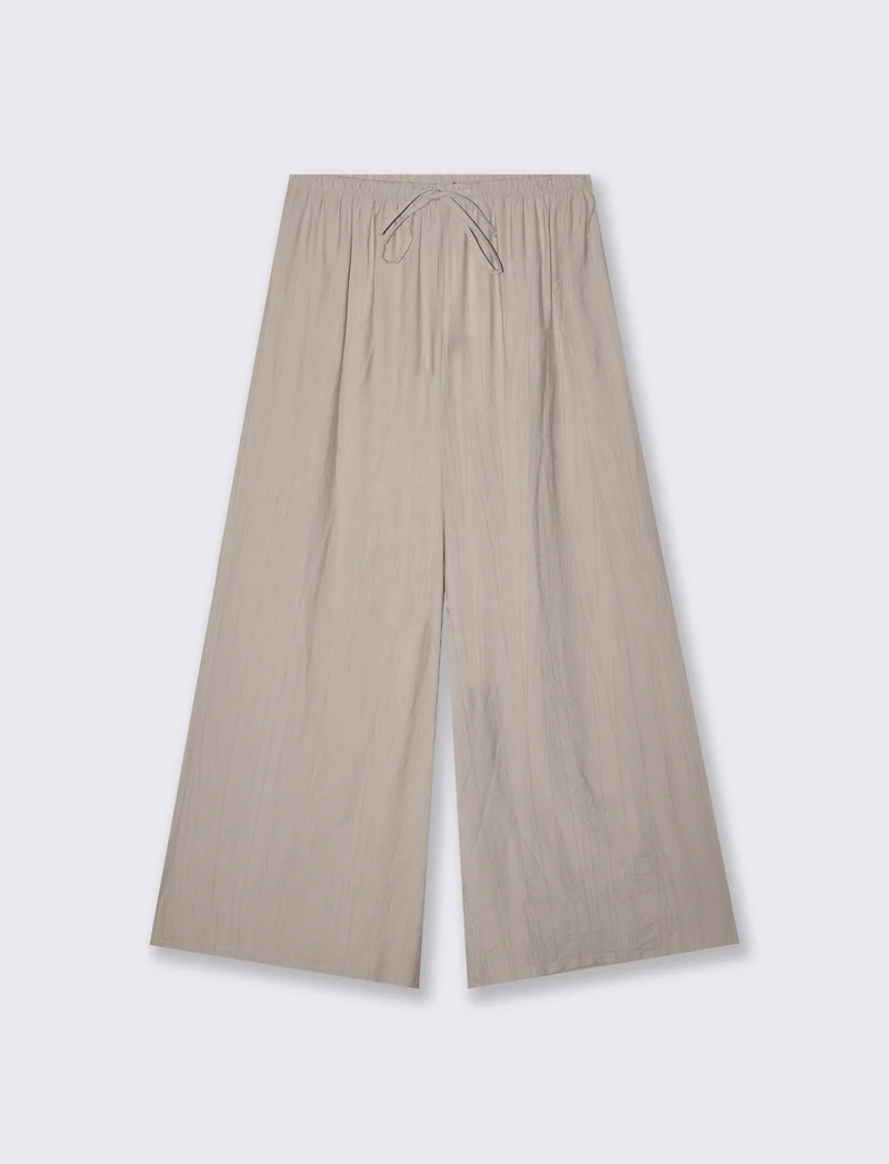 Pantaloni morbidi con laccio regolabile - Grigio fango