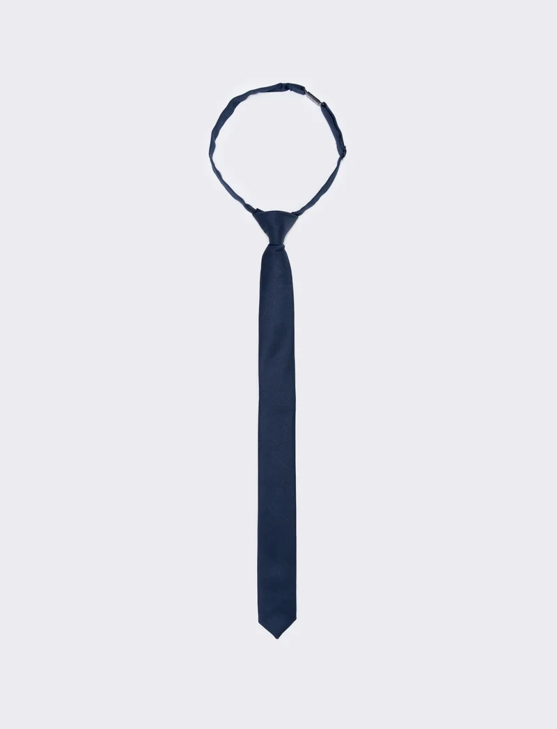 Cravatta nodo 4cm per bambini - Blu navy