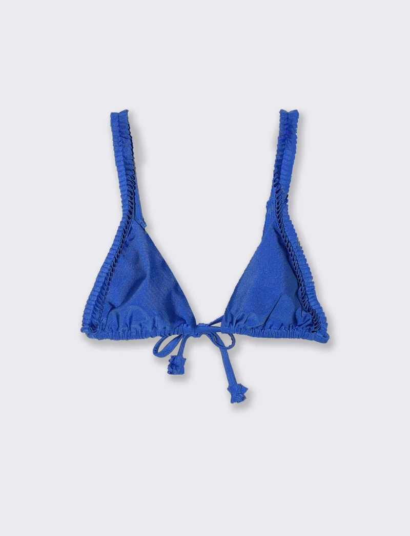 Reggiseno a triangolo arricciato per lei - Blu