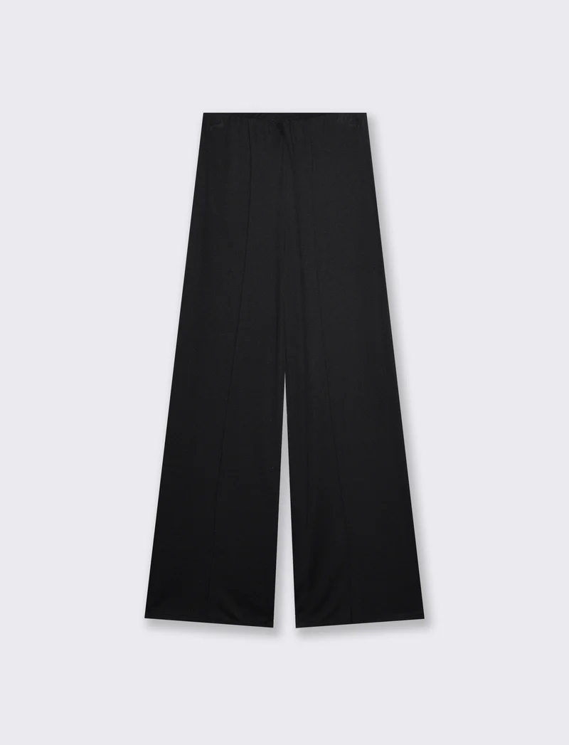 Pantalone Dritto Elastico - Nero