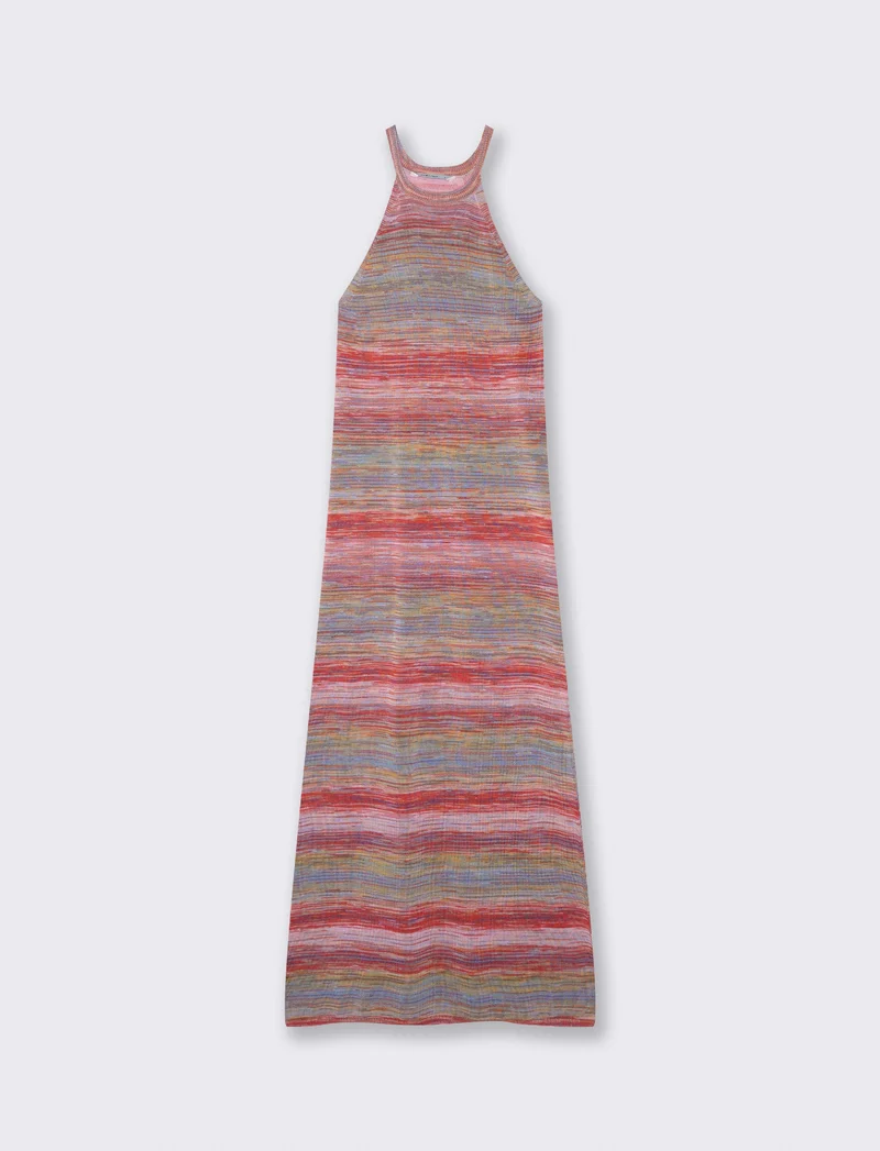 Abito aderente righe effetto maglia - var 1