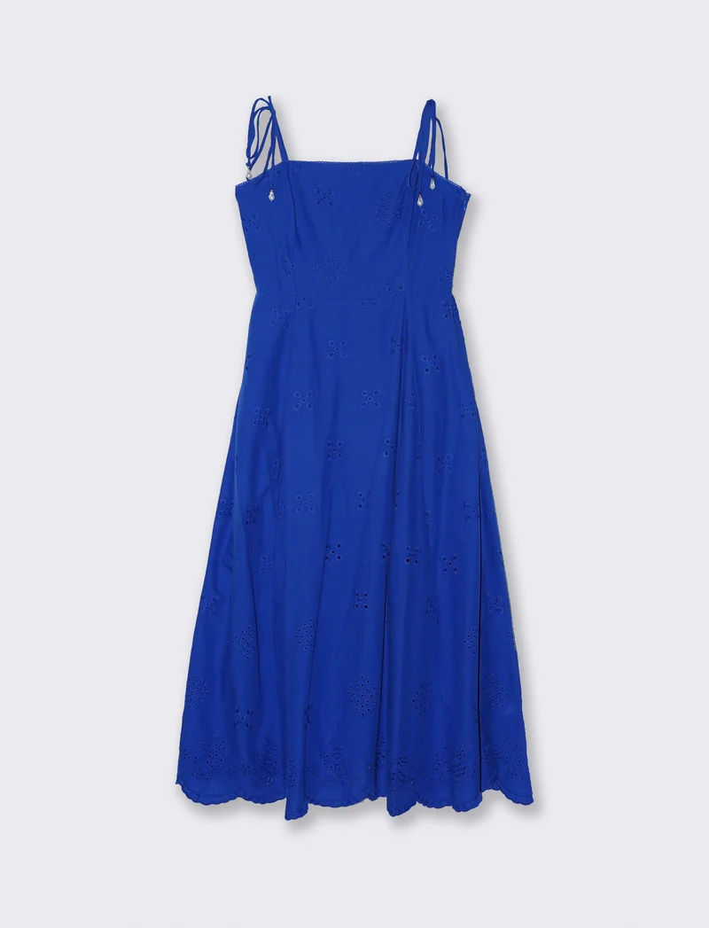 Vestito Lungo in Cotone Sangaloo Svasato - Royal