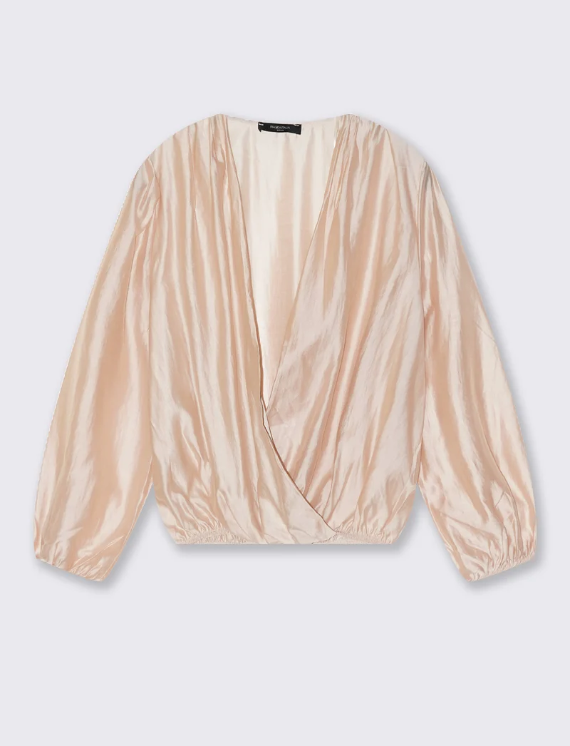 Casacca Leggera Incrociata - Beige champagne