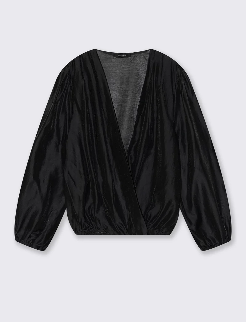 Casacca Leggera Incrociata - Nero