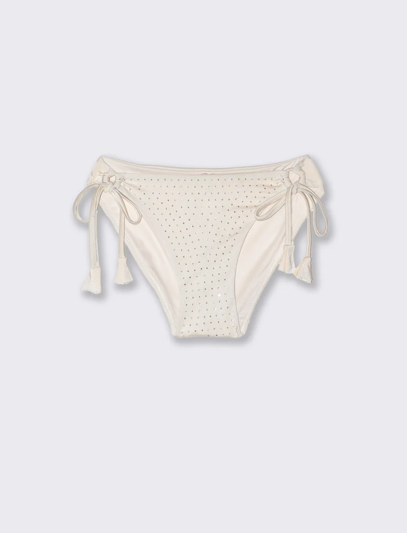 Slip mare con strass scintillanti - Bianco sporco