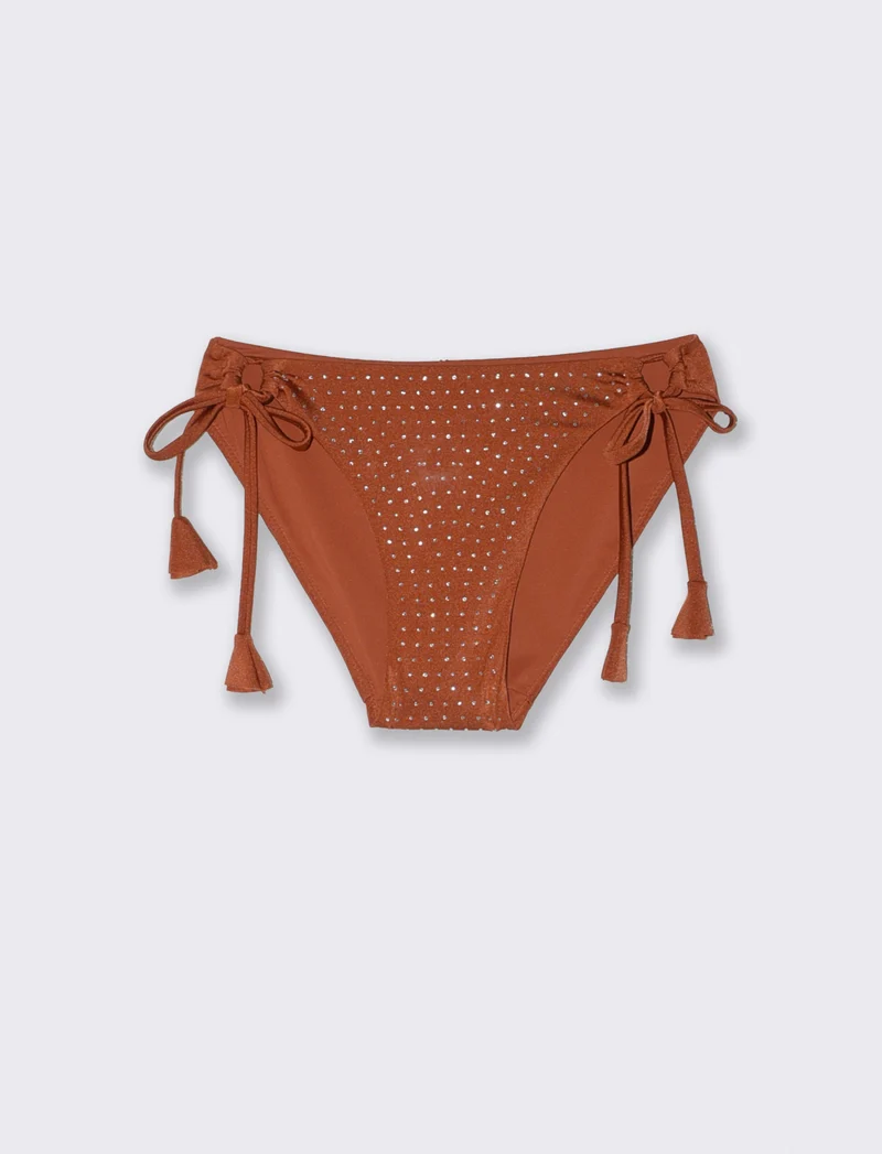 Slip mare con strass scintillanti - Arancio