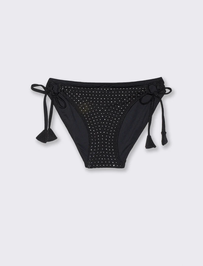 Slip mare con strass scintillanti - Nero