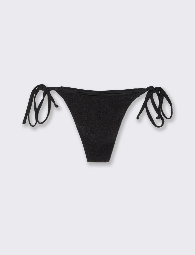 Perizoma mare con laccetti - Nero