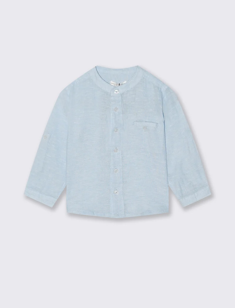 Camicia azzurra manica lunga classica - Celeste
