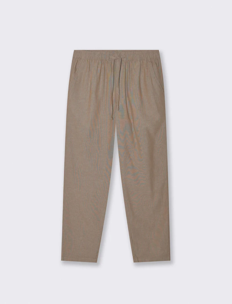 Pantaloni jogger in cotone melange - Grigio tortora