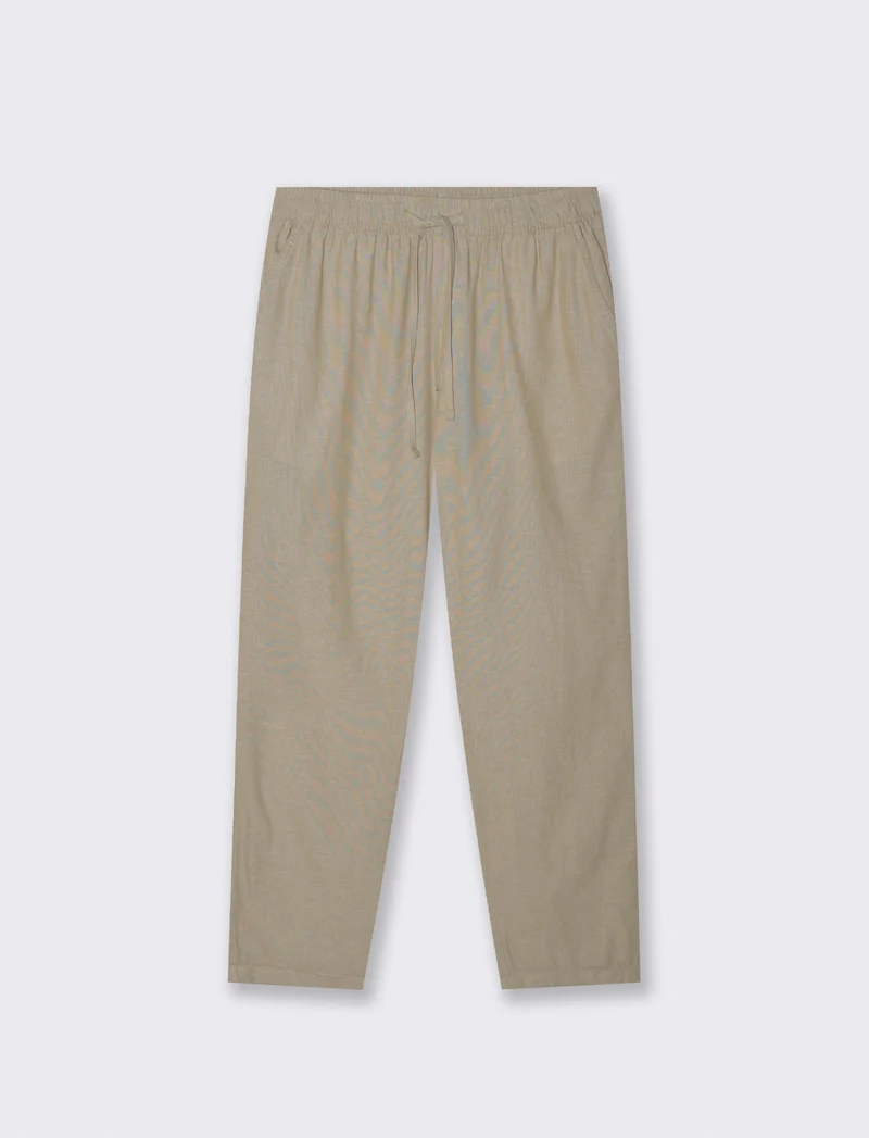 Pantaloni jogger in cotone melange - Verde salvia