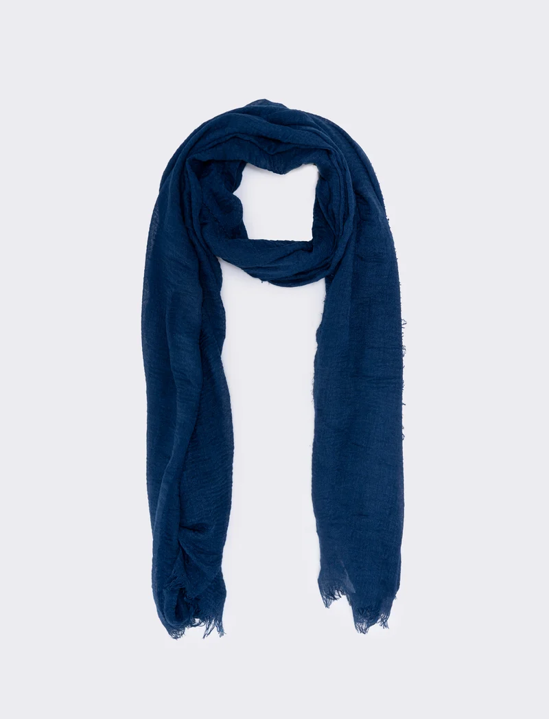 Foulard donna garzato eleganza e comfort - Blu