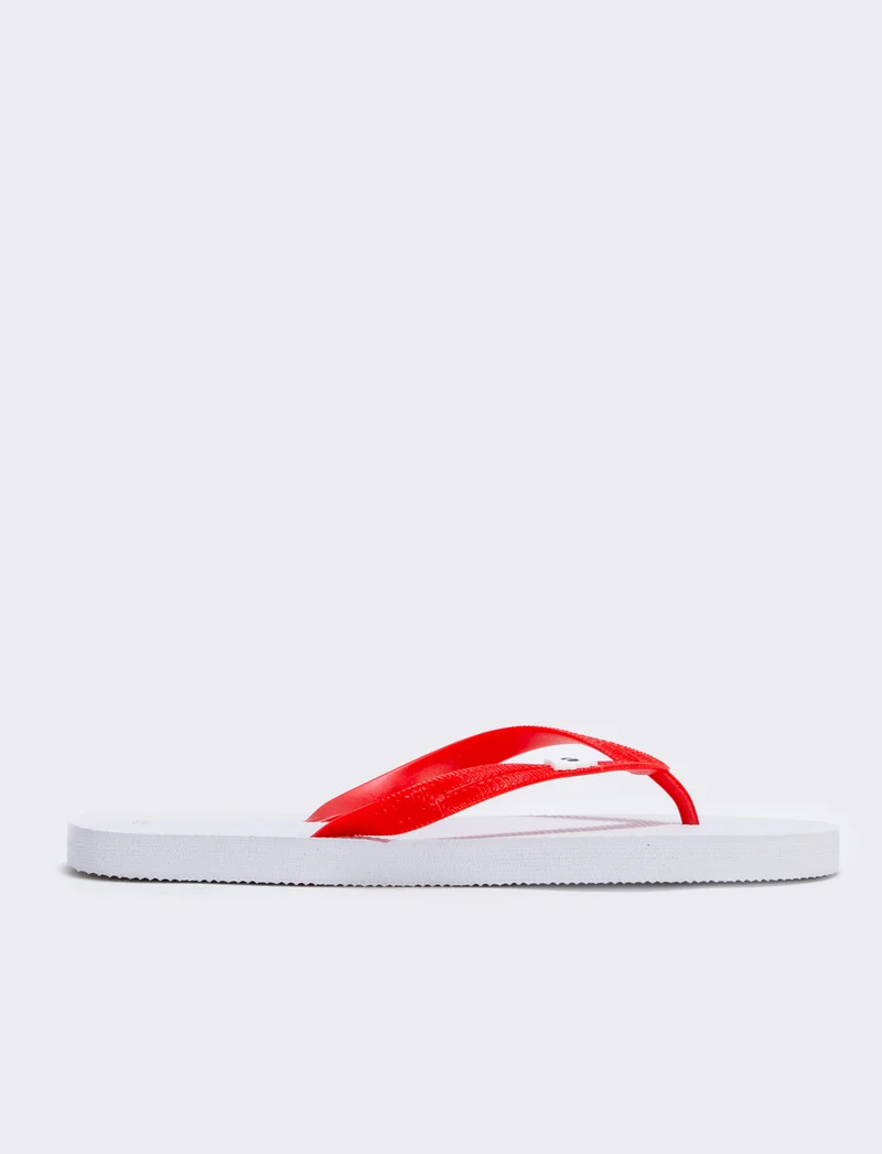 Infradito da uomo con bandiera in pvc - Bianco