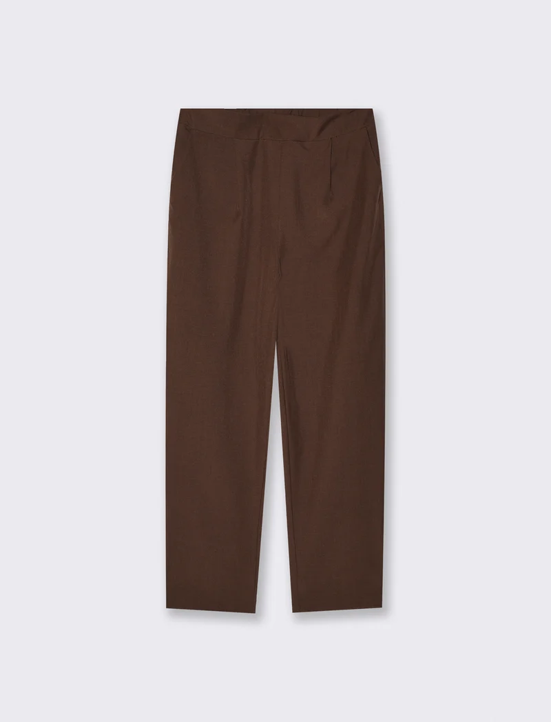 Pantalone Comodo con Elastico Retro - Moro