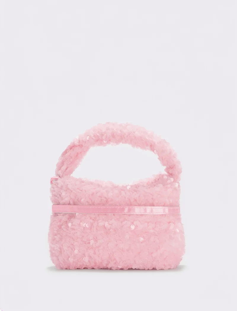 Borsetta bambina con paillettes brillanti - Rosa