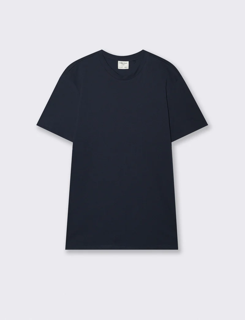 T-shirt girocollo cotone premium maniche corte - Blu