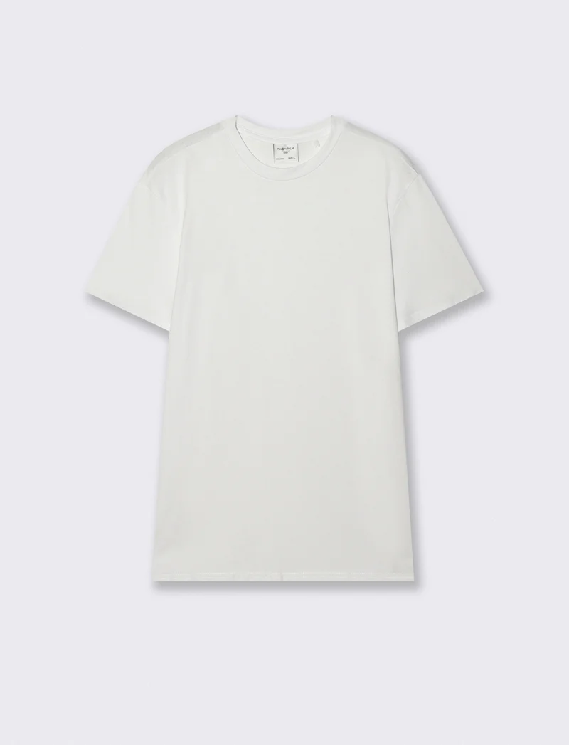 T-shirt girocollo cotone premium maniche corte - Bianco