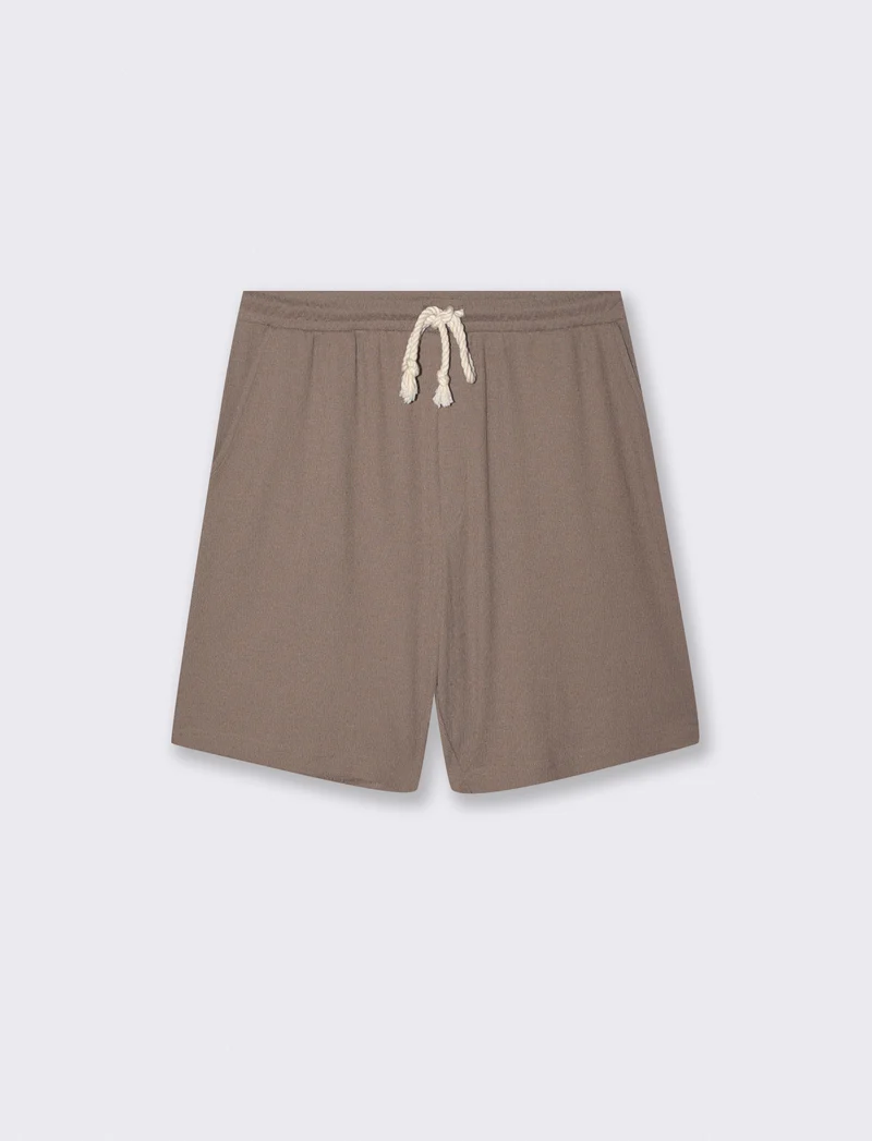 Bermuda Jogger in Jacquard Relaxed Fit - Verde kaki