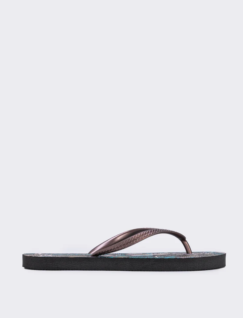 Infradito bohemien da in pvc - Bronzo
