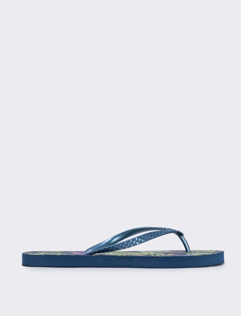 Infradito floreali in PVC - Blu