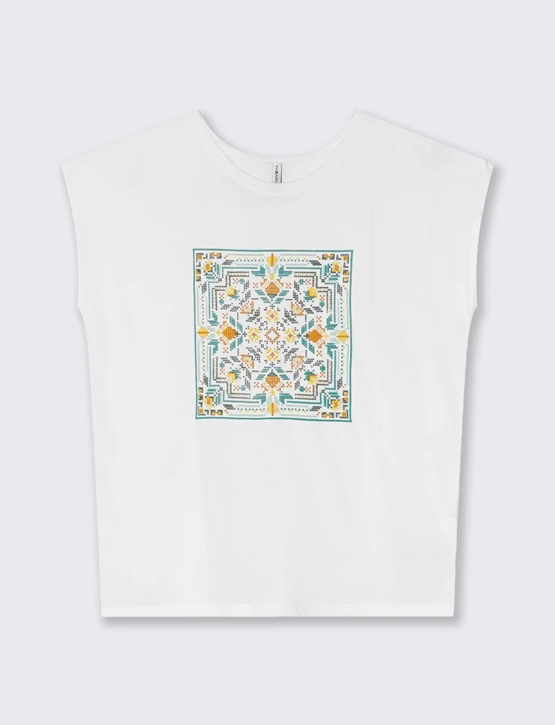 T-Shirt Manica Corta con Stampa - var 3