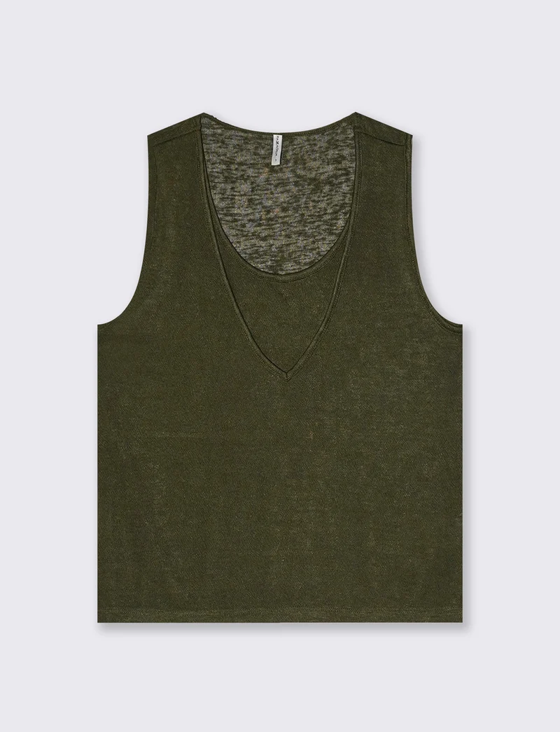 Top Scollo a V con Inserto Svasato - Kaky 1