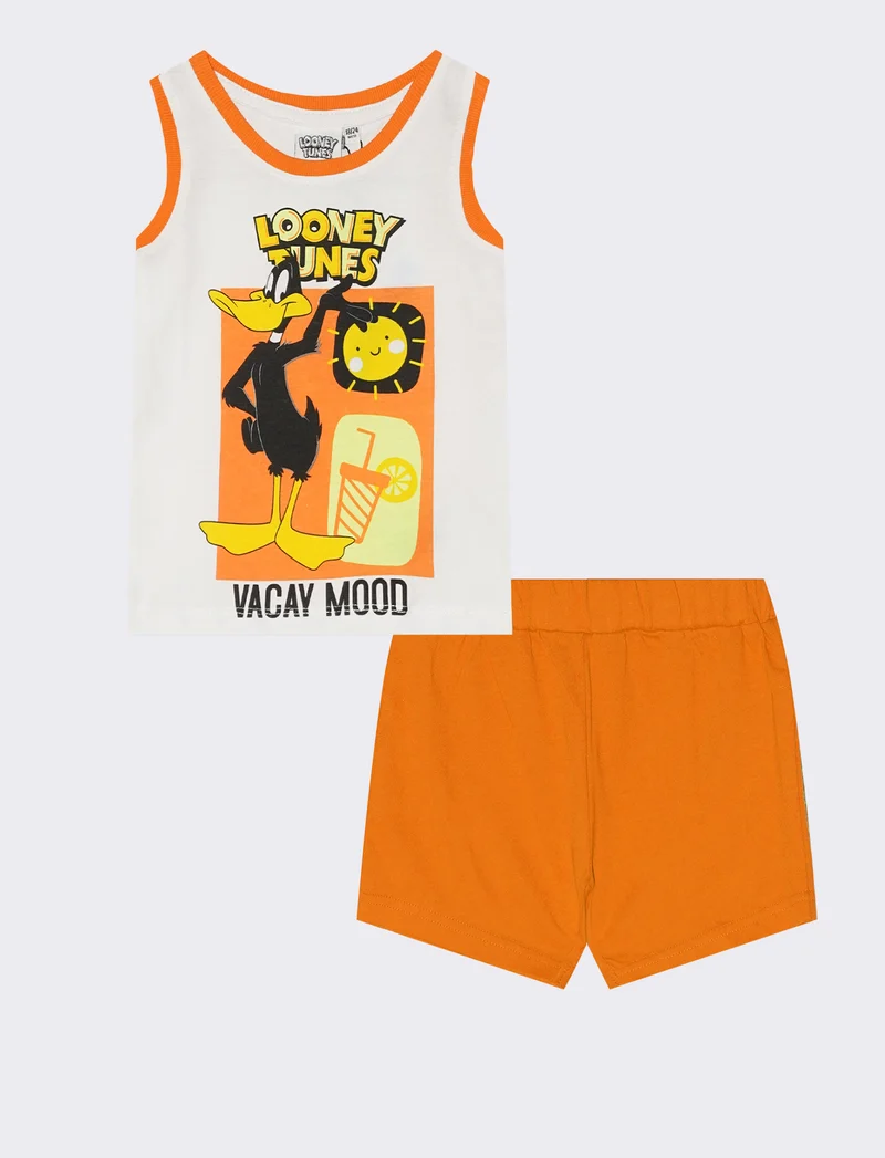Completo giromanica Looney Tunes due pezzi - Bianco