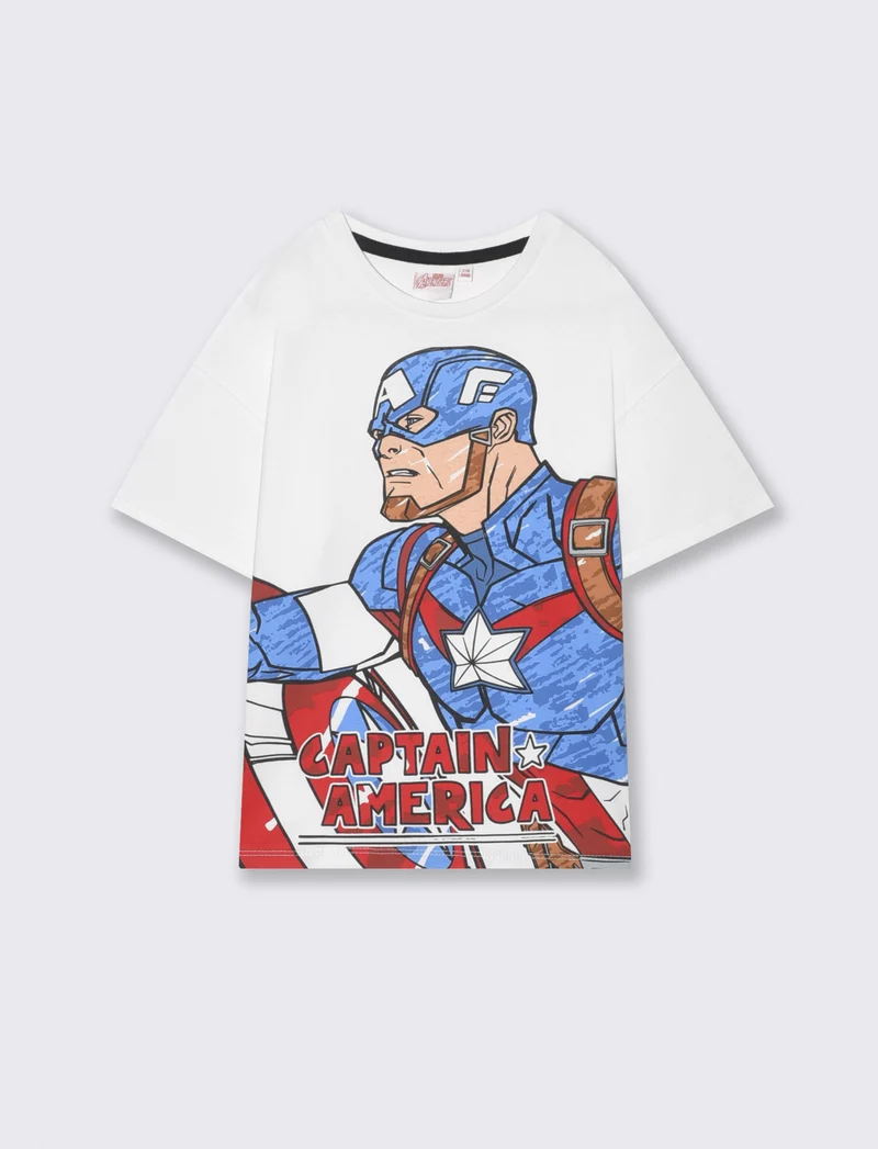 T-shirt Marvel in cotone per giovani fan - Bianco