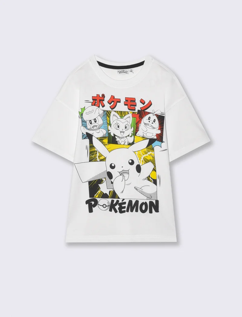 T-shirt Pokemon: divertimento per i giovani - Bianco