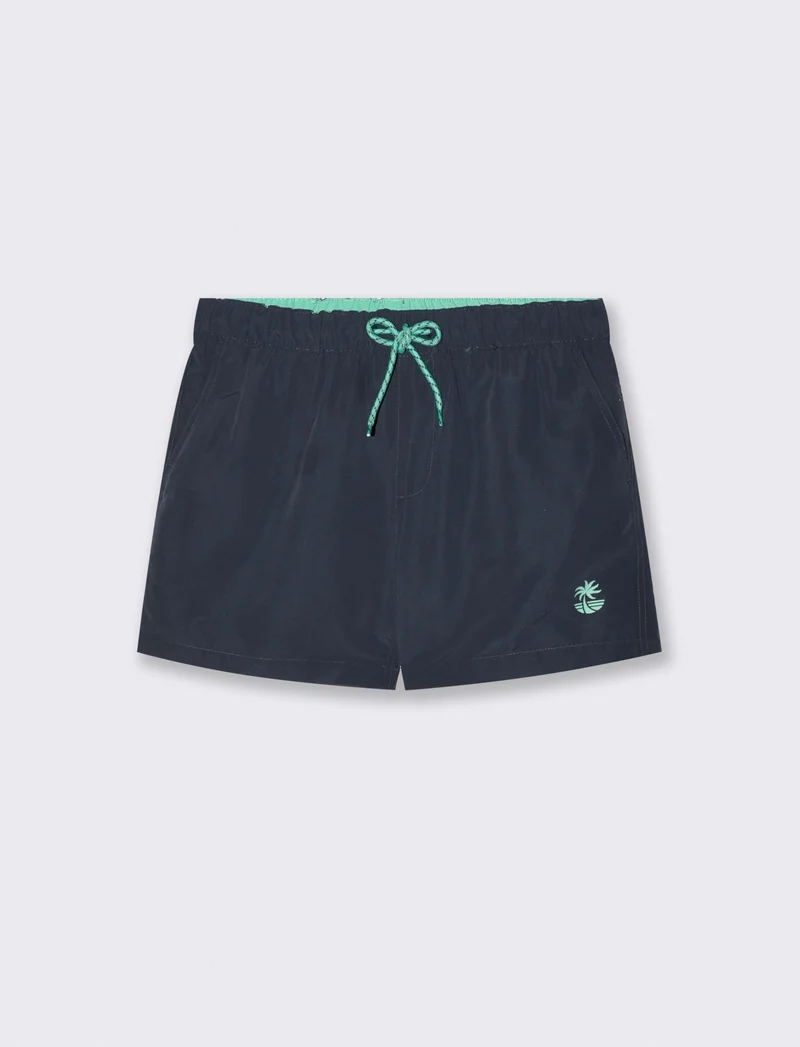 Costume Mare Basic con Fodera Rete Interna - Blu